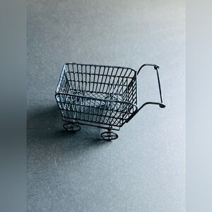 Dollhouse Greyish Vintage style wire cart